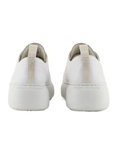 Armani Exchange White Leather Sneaker