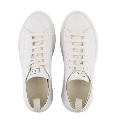 Armani Exchange White Leather Sneaker
