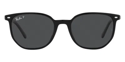 Ray Ban Elliot 52mm Polarized Square Sunglasses In Black
