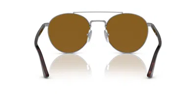 Persol Round Frame Sunglasses In Silver