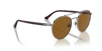 Persol Round Frame Sunglasses In Silver