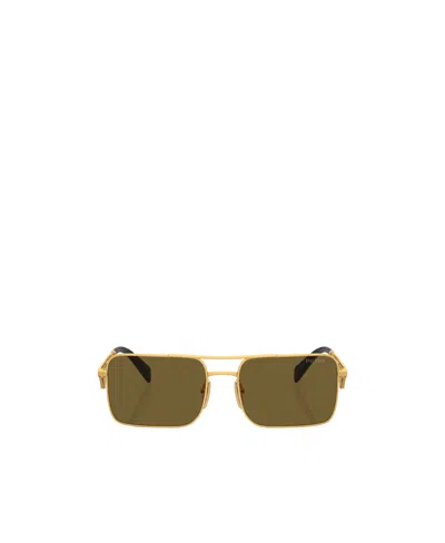 Prada Triangle-logo Rectangle-frame Sunglasses