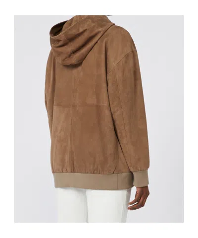 Max Mara Suede Jacket With Hood