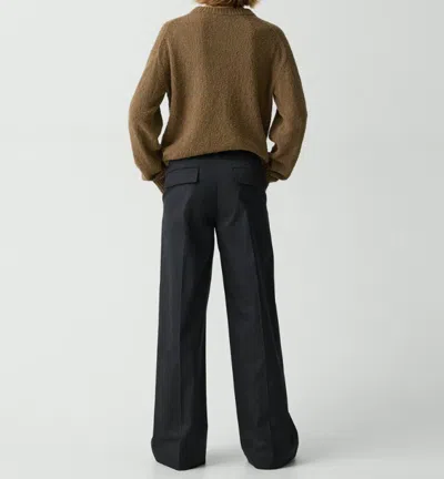 Theory High-waist Straight-leg Pant In Good Wool