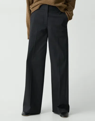 Theory High-waist Straight-leg Pant In Good Wool
