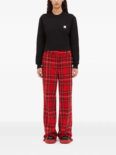 Msgm Gerade Hose Mit Karomuster