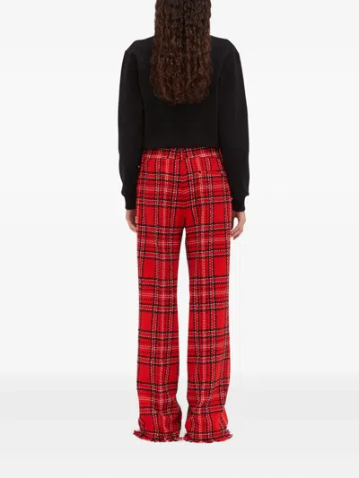 Msgm Gerade Hose Mit Karomuster