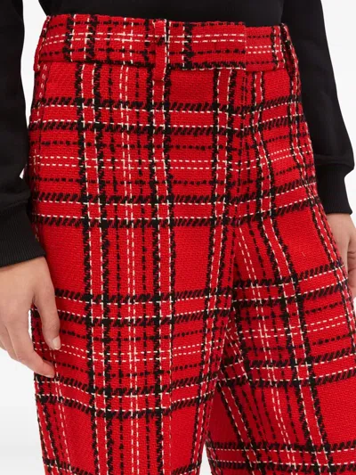 Msgm Gerade Hose Mit Karomuster