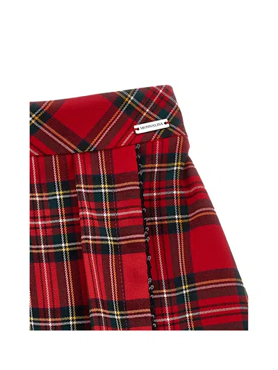 Monnalisa Pleated Tartan Skirt