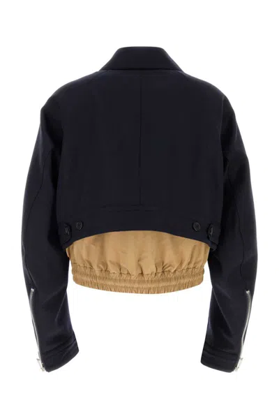 Dsquared2 Wool Jacket With Cropped Length And Dual Front Pockets In Black