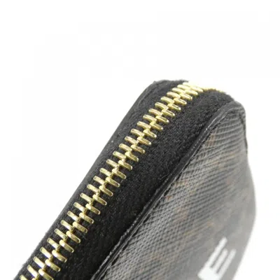 Pre-owned Celine Black Coated Canvas Coin Purse/coin Case ()