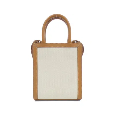 Pre-owned Celine Cotton Canvas Leather Handbag Shoulder Bag ()