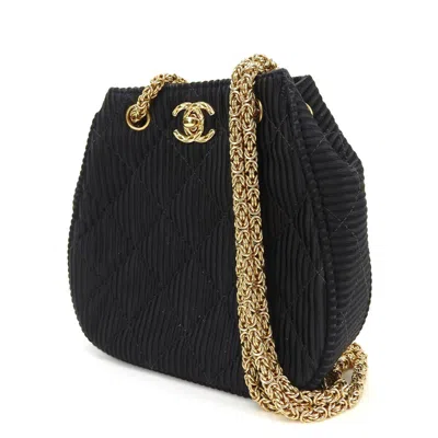 Pre-owned Chanel Black Cotton Shoulder Bag ()