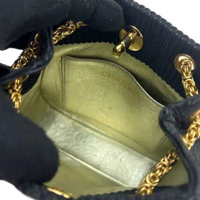 Pre-owned Chanel Black Cotton Shoulder Bag ()