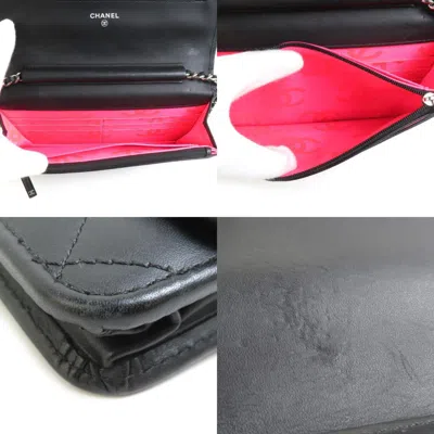 Pre-owned Chanel Black Leather Patent Leather Shoulder Bag ()