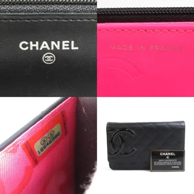 Pre-owned Chanel Black Leather Patent Leather Shoulder Bag ()