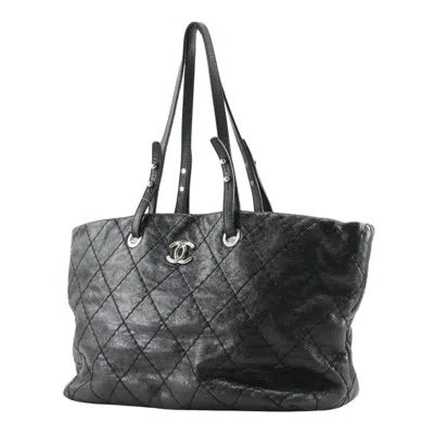 Pre-owned Chanel Black Leather Tote Bag ()