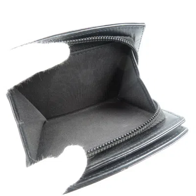 Pre-owned Chanel Black Yellow Patent Leather Wallet (bi-fold) ()
