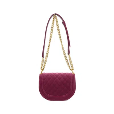 Pre-owned Chanel Boy  Purple Velvet Shoulder Bag ()