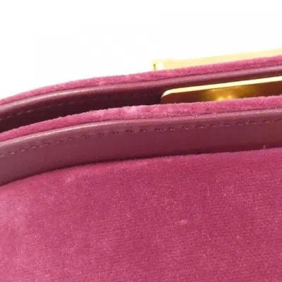 Pre-owned Chanel Boy  Purple Velvet Shoulder Bag ()