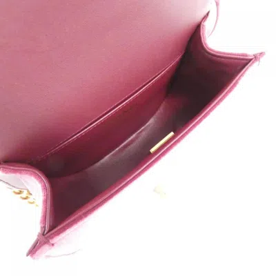 Pre-owned Chanel Boy  Purple Velvet Shoulder Bag ()