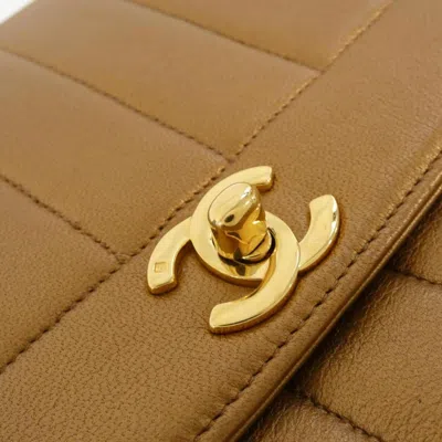 Pre-owned Chanel Bronze Leather Shoulder Bag ()