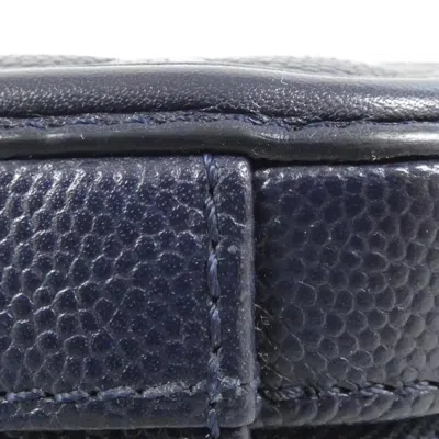 Pre-owned Chanel Navy Caviar Leather Handbag Shoulder Bag ()