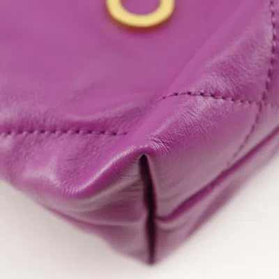 Pre-owned Chanel Purple Leather Handbag Shoulder Bag ()