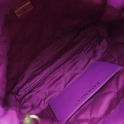 Pre-owned Chanel Purple Leather Handbag Shoulder Bag ()