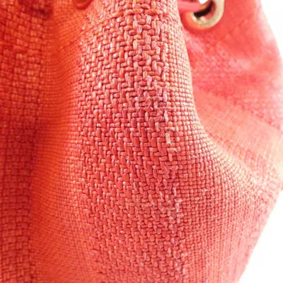 Pre-owned Chanel Red Color Nylon Canvas Leather Shoulder Bag ()