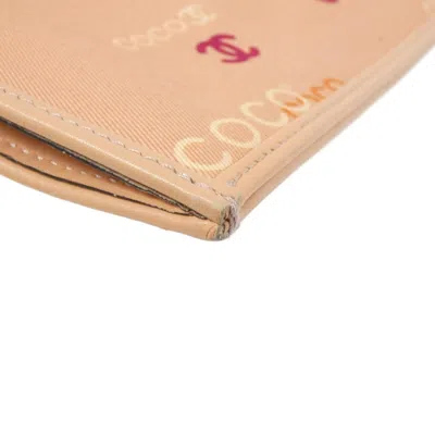 Pre-owned Chanel Salmon Pink Canvas Tote Bag ()