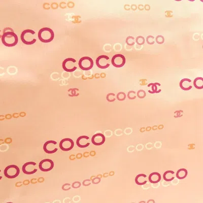 Pre-owned Chanel Salmon Pink Canvas Tote Bag ()