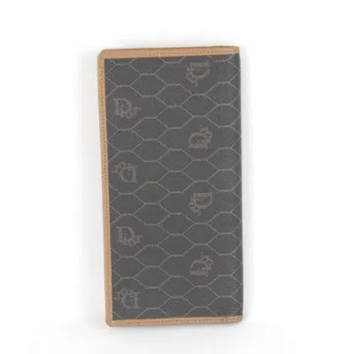 Pre-owned Dior Christian  Brown Pvc Long Wallet (bi-fold) ()