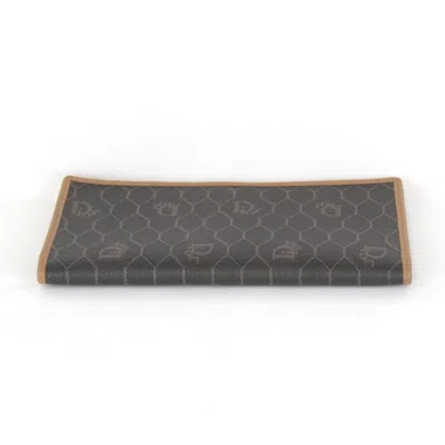 Pre-owned Dior Christian  Brown Pvc Long Wallet (bi-fold) ()