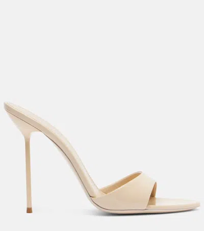 Paris Texas 105mm Lidia Patent Leather Mules In Neutral