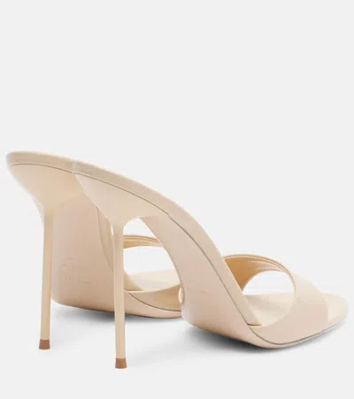 Paris Texas 105mm Lidia Patent Leather Mules In Neutral