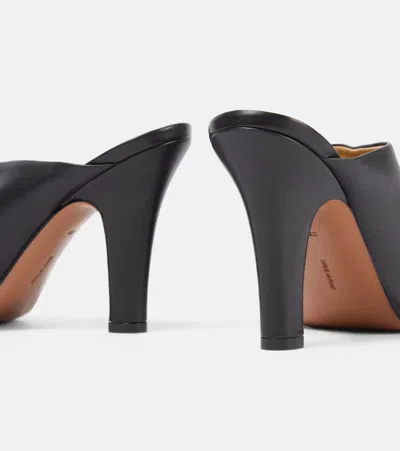 The Row 90mm Signum Heeled Leather Mules In Black