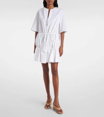 Alaïa Cotton Poplin Dress In White