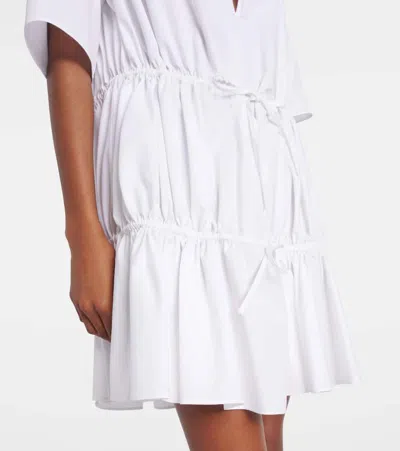 Alaïa Cotton Poplin Dress In White