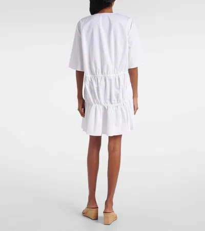 Alaïa Cotton Poplin Dress In White