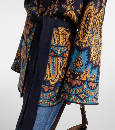 Etro Cardigan In Misto Cotone Ricamato  Donna In Multi