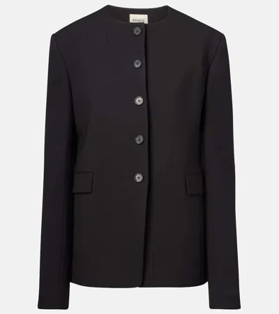 Khaite Jameson Stretch Crepe Jacket In Black