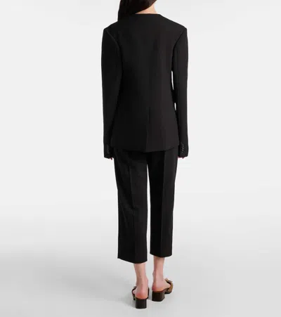Khaite Jameson Stretch Crepe Jacket In Black