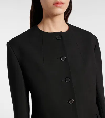 Khaite Jameson Stretch Crepe Jacket In Black