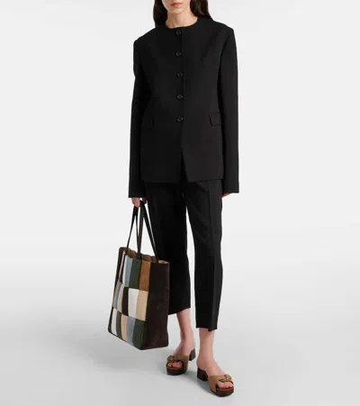 Khaite Jameson Stretch Crepe Jacket In Black