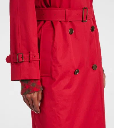 Burberry Long Castleford Trench Coat In Currant