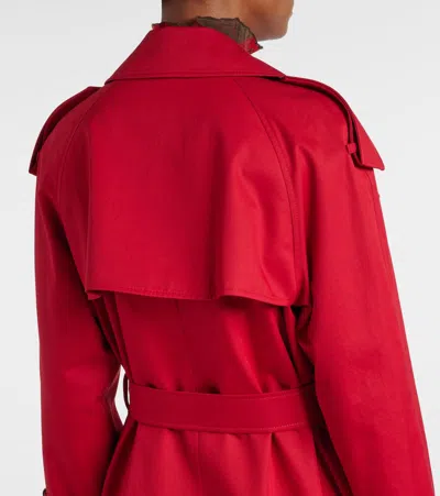 Burberry Long Castleford Trench Coat In Currant