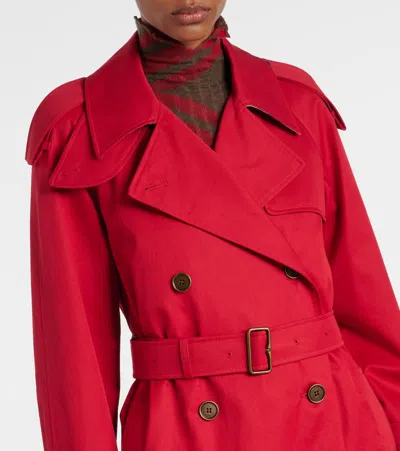 Burberry Long Castleford Trench Coat In Currant