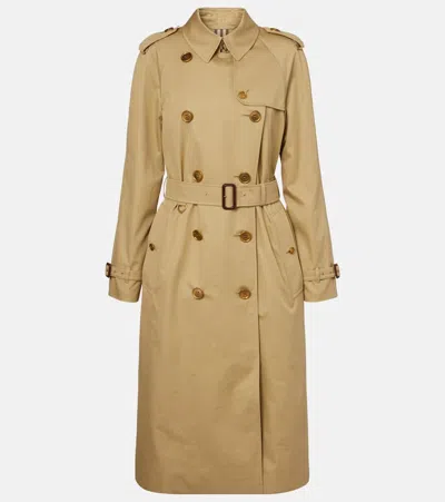 Burberry Belted Double-breasted Trench Coat With Epaulettes And Storm Flap