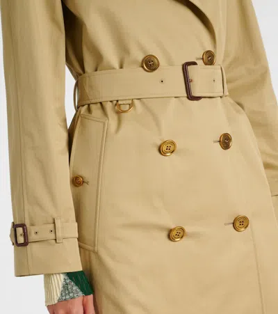Burberry Belted Double-breasted Trench Coat With Epaulettes And Storm Flap